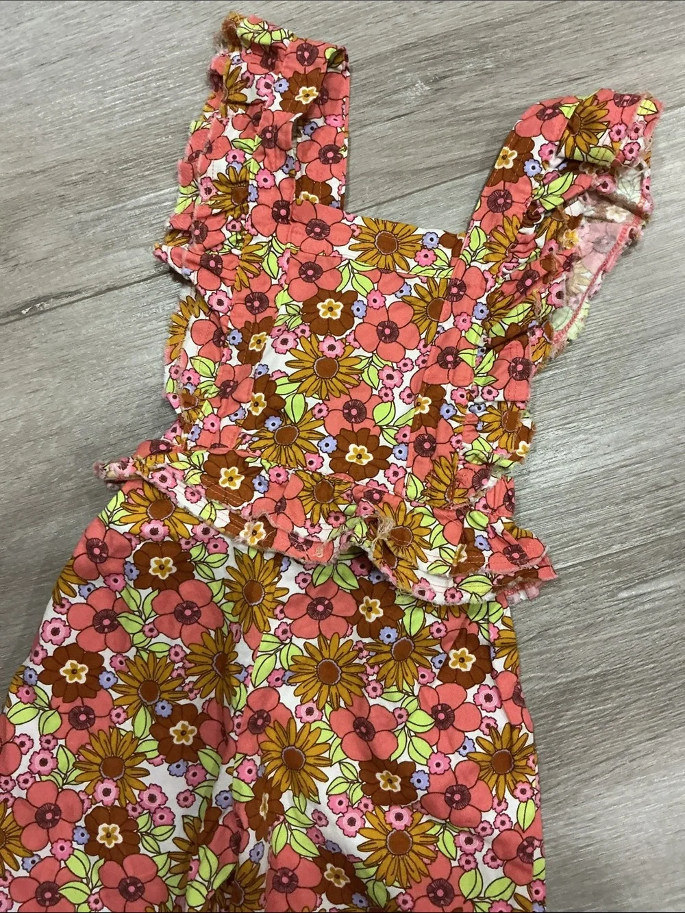 Carter's Pink Tank Bodysuit & Floral Ruffle Romper Set(wonder nation)